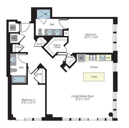 Apartment 1311 floorplan