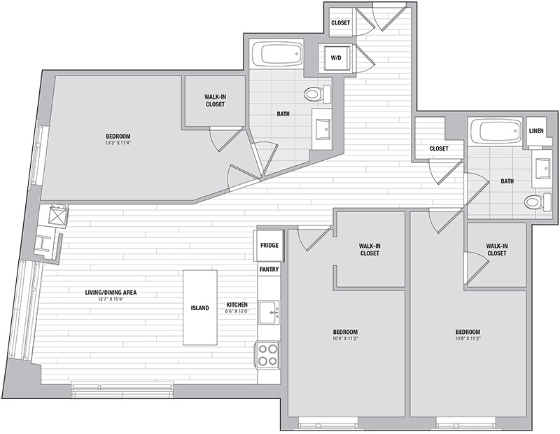 Apartment 1601 floorplan