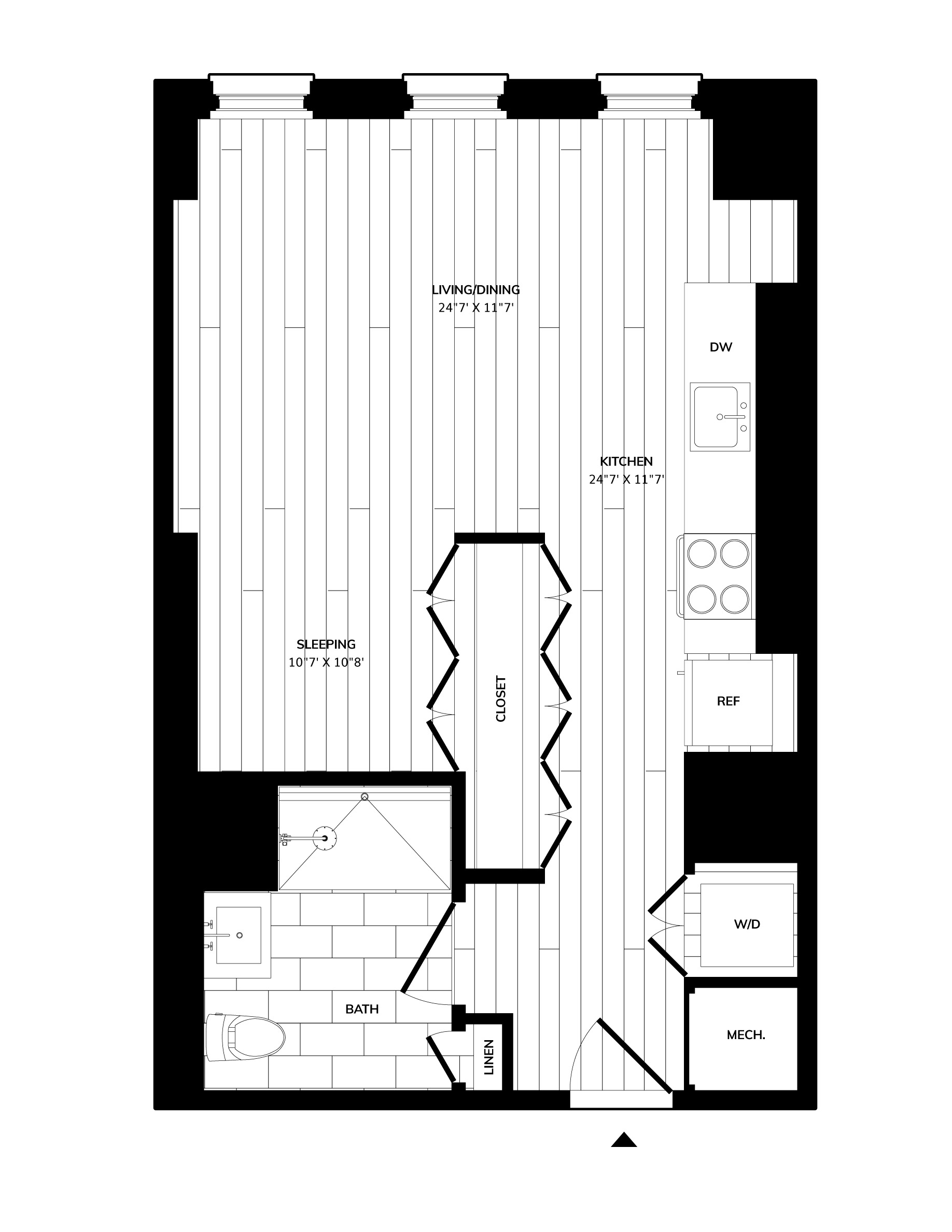 Floorplan image of unit 0717