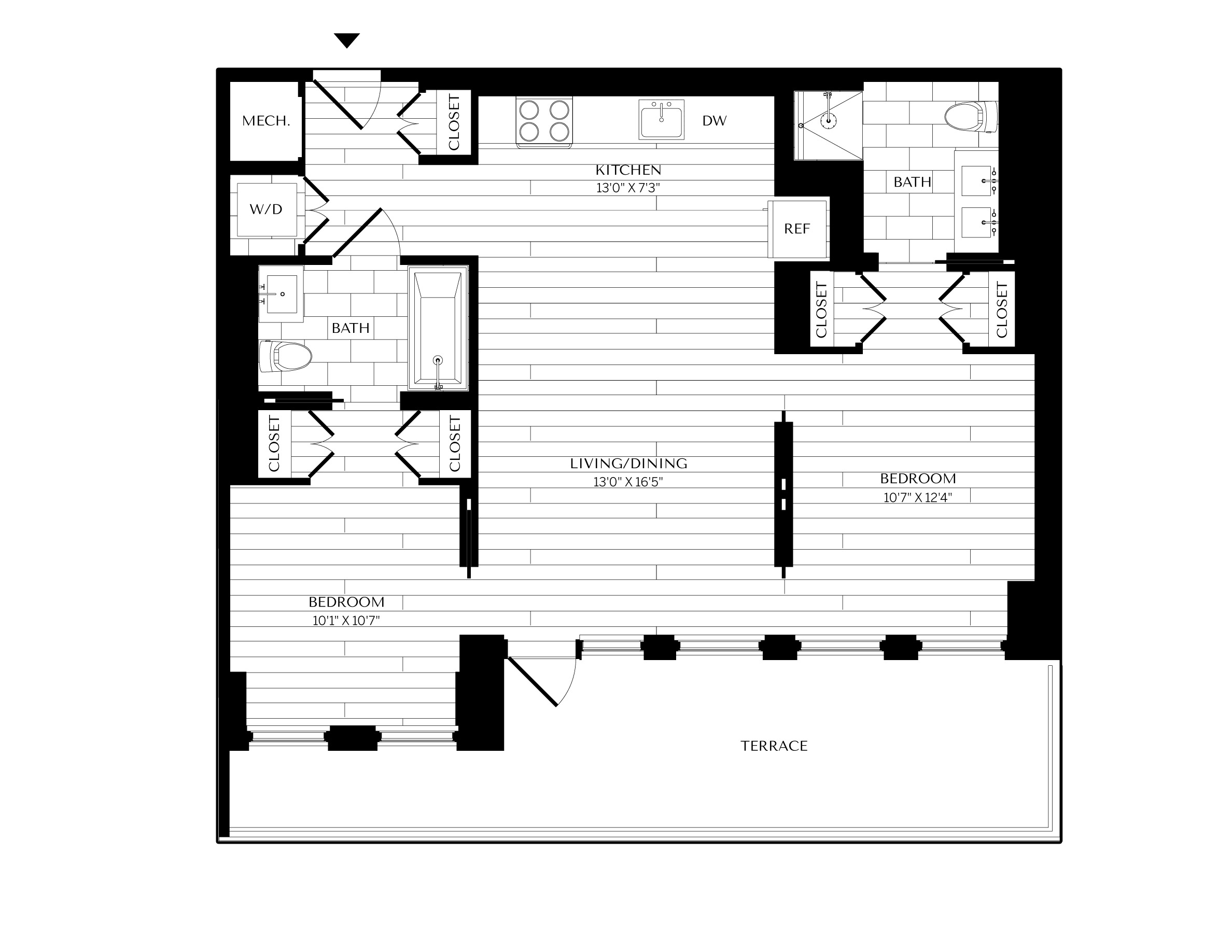 Floorplan image of unit 1118