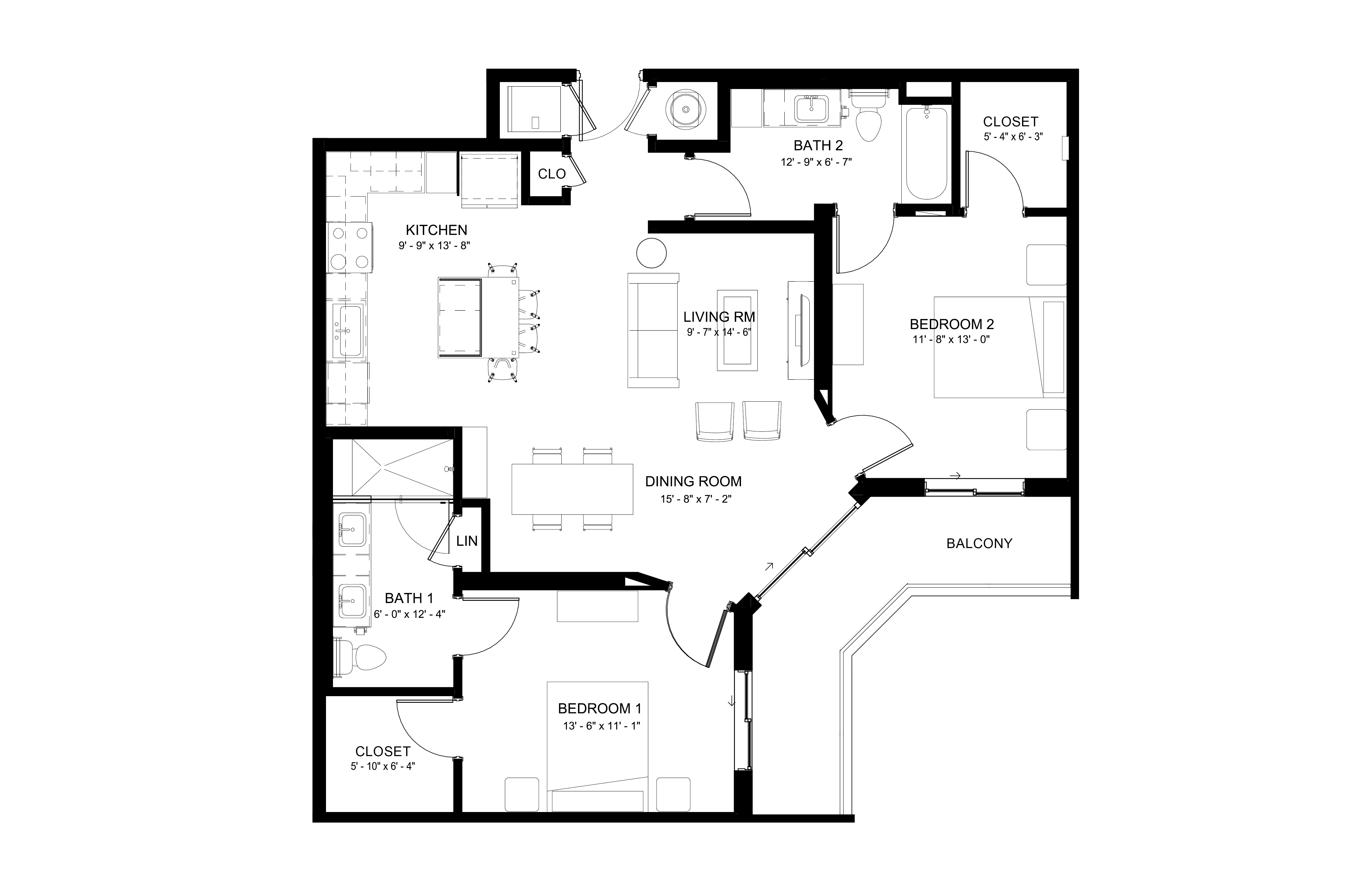 Apartment 810 floorplan