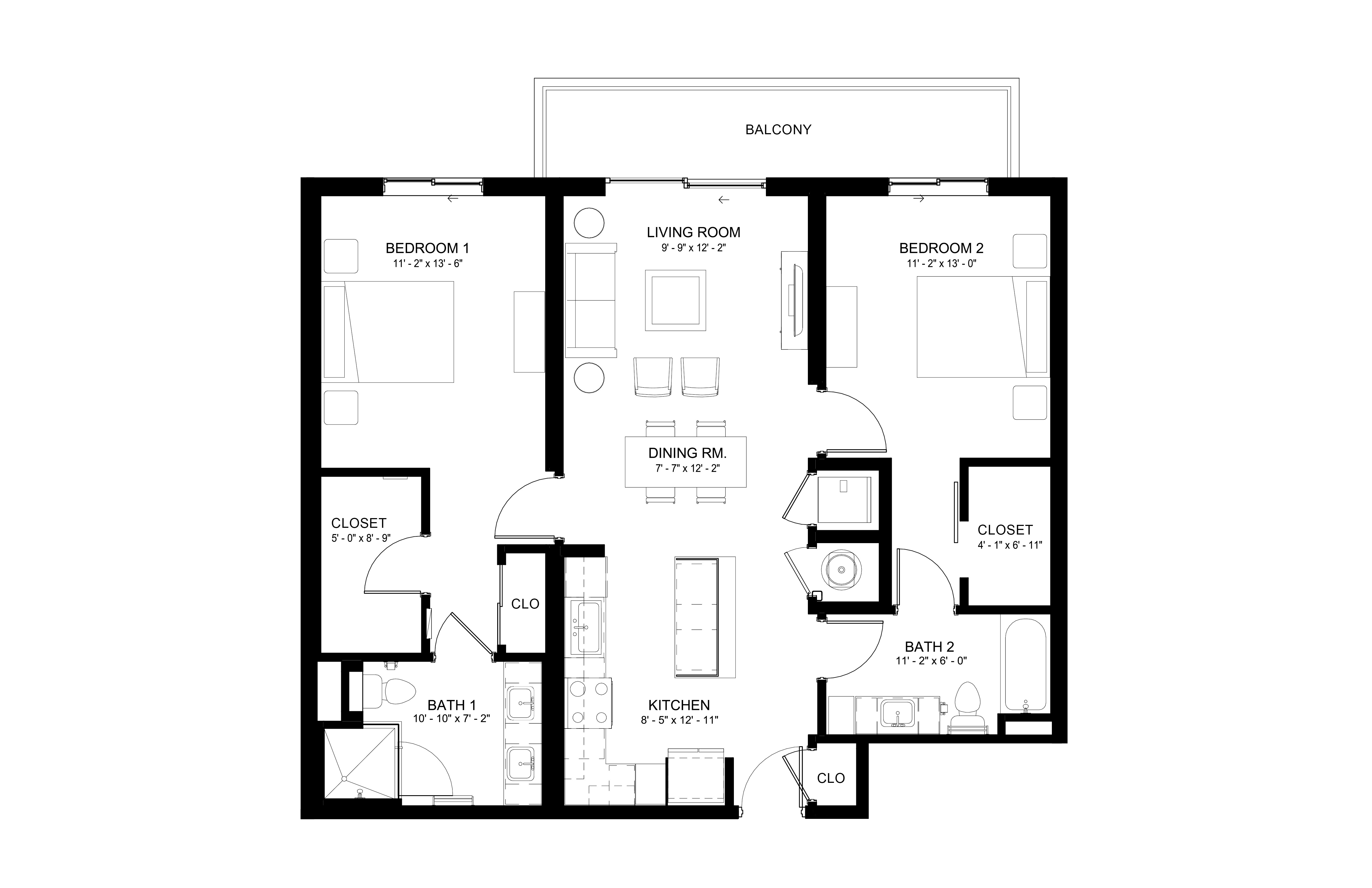 Apartment 713 floorplan
