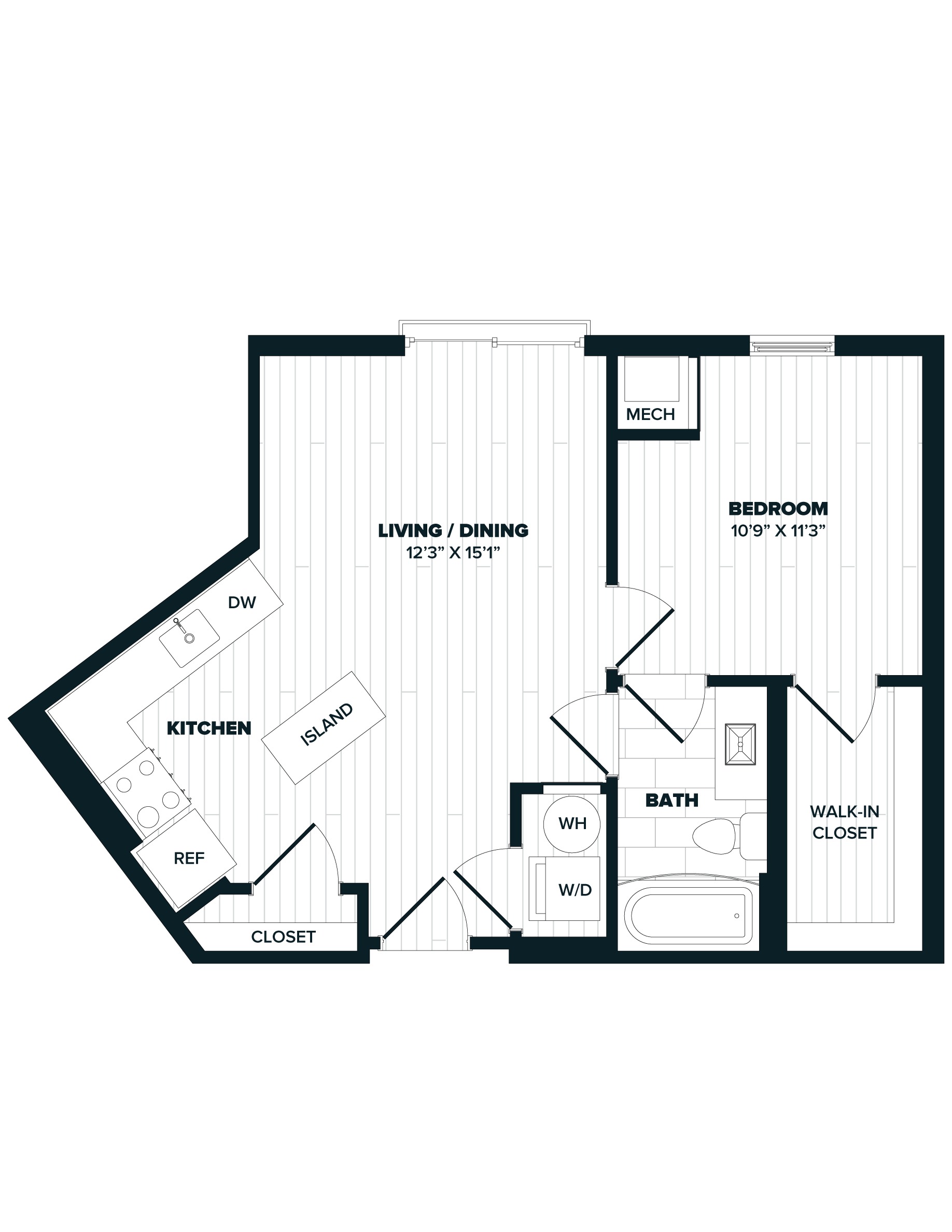 floorplan image of apartment 421