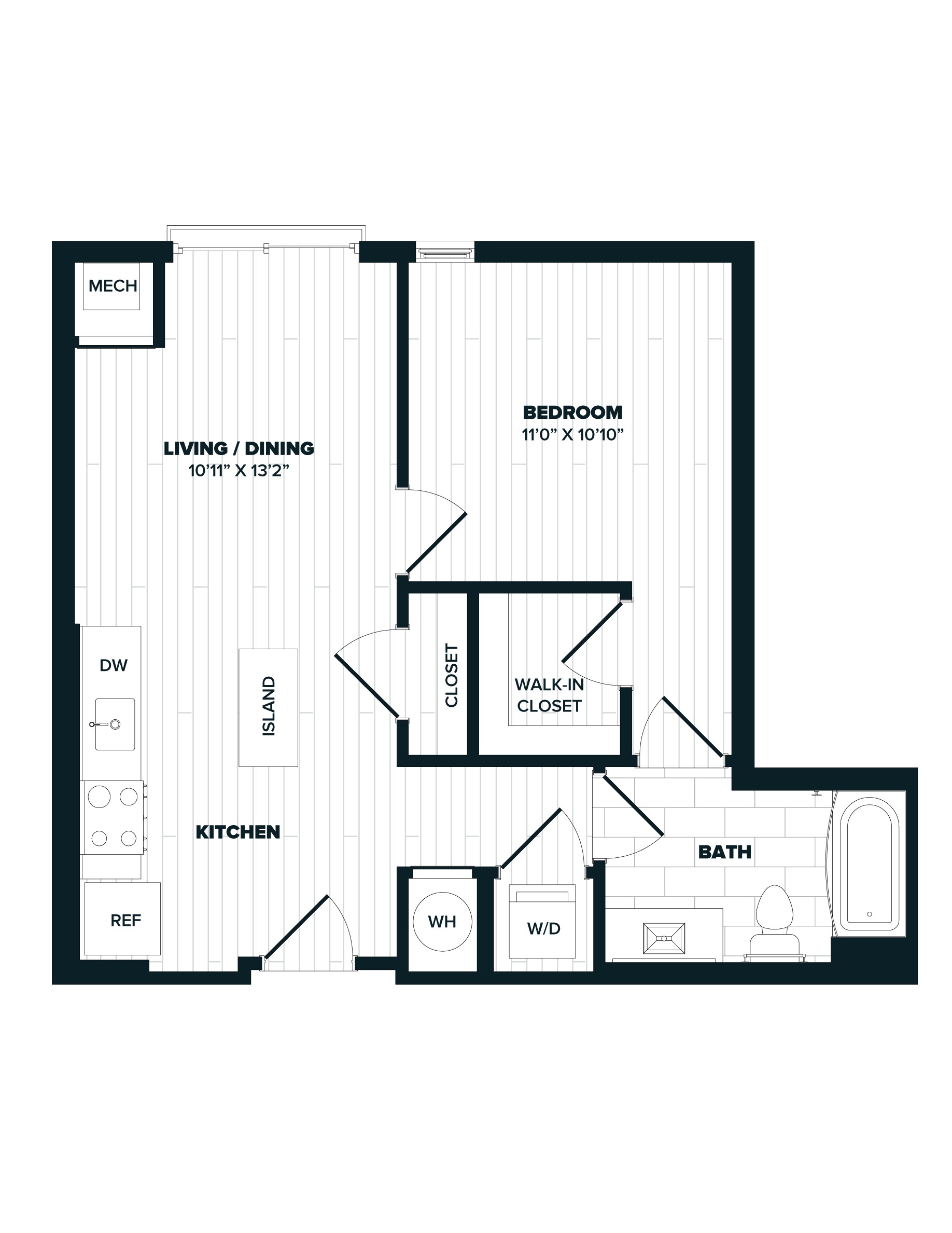 floorplan image of apartment 445