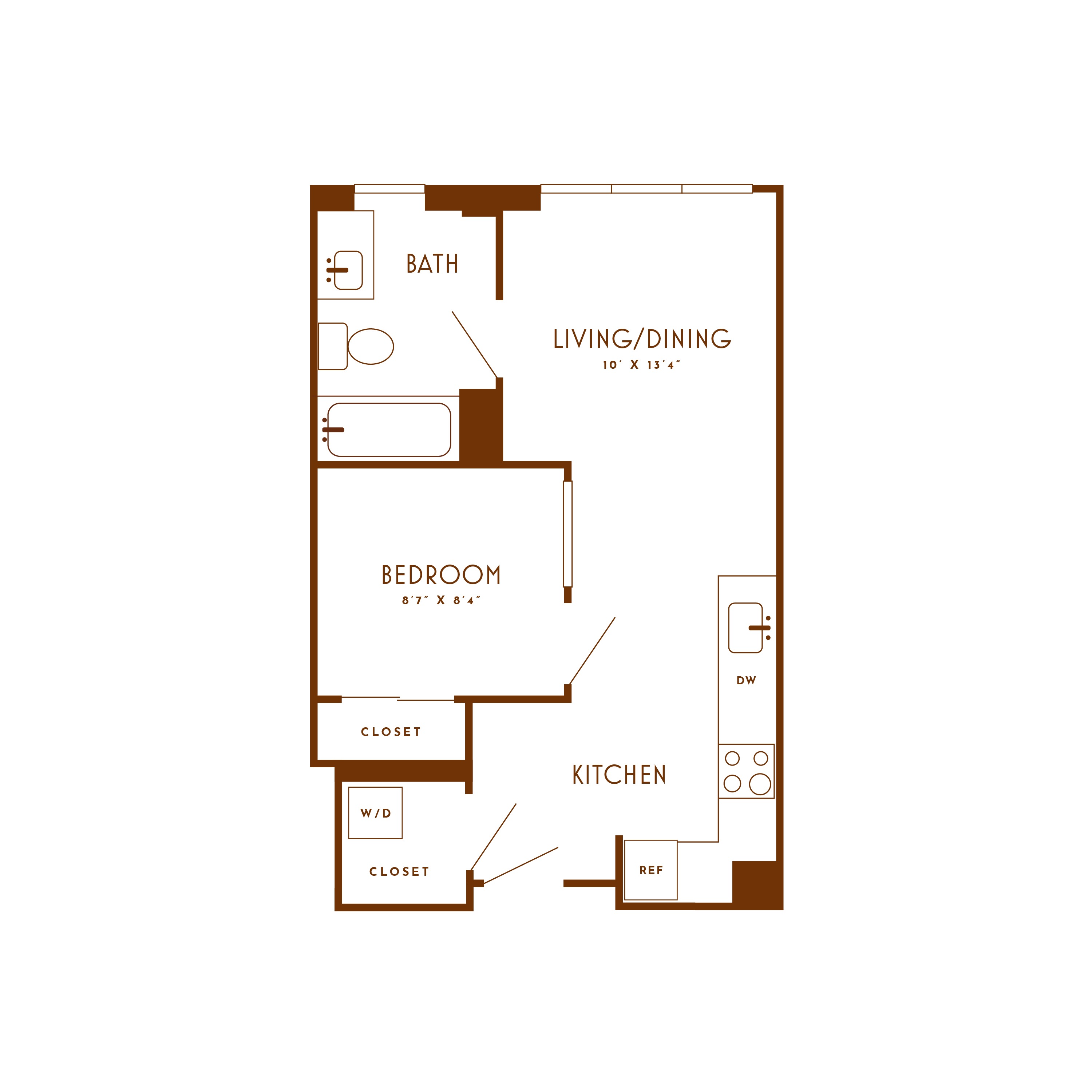 Floor plan image of unit 616
