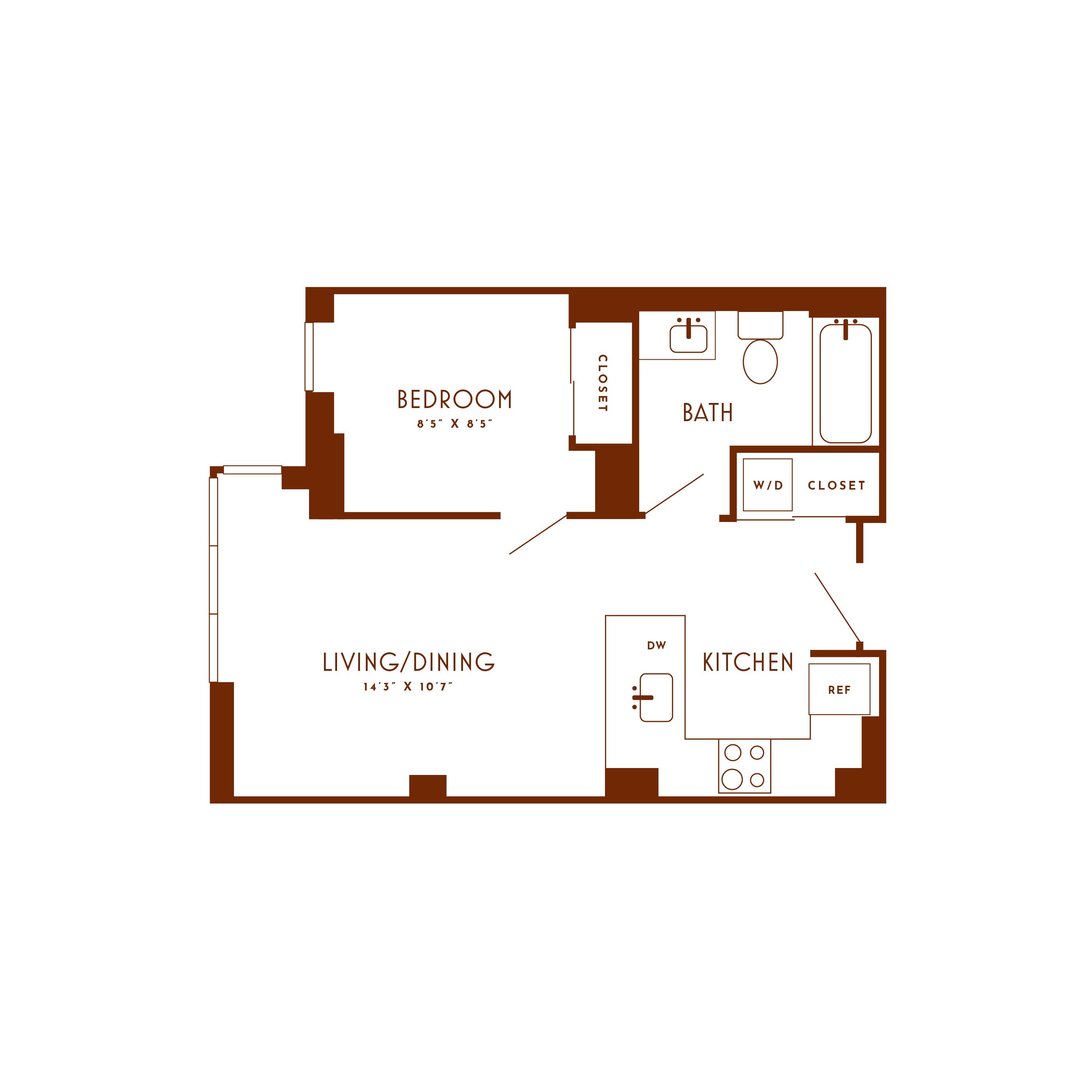 Floor plan image of unit 804