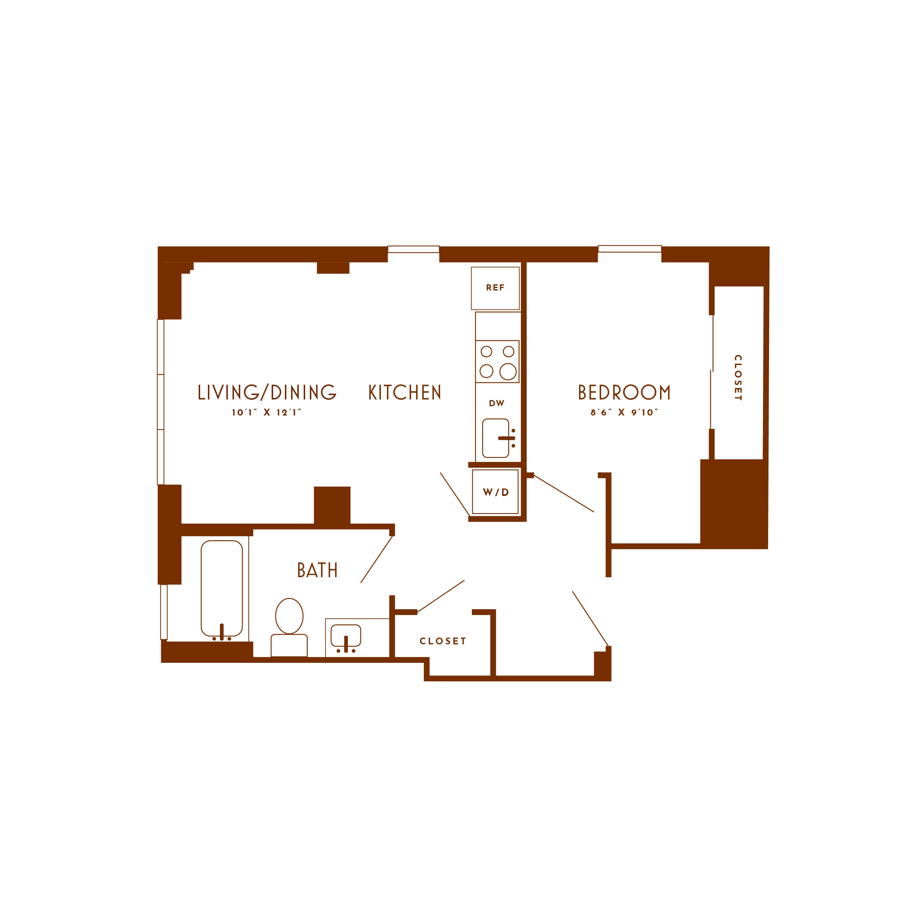 Floor plan image of unit 806