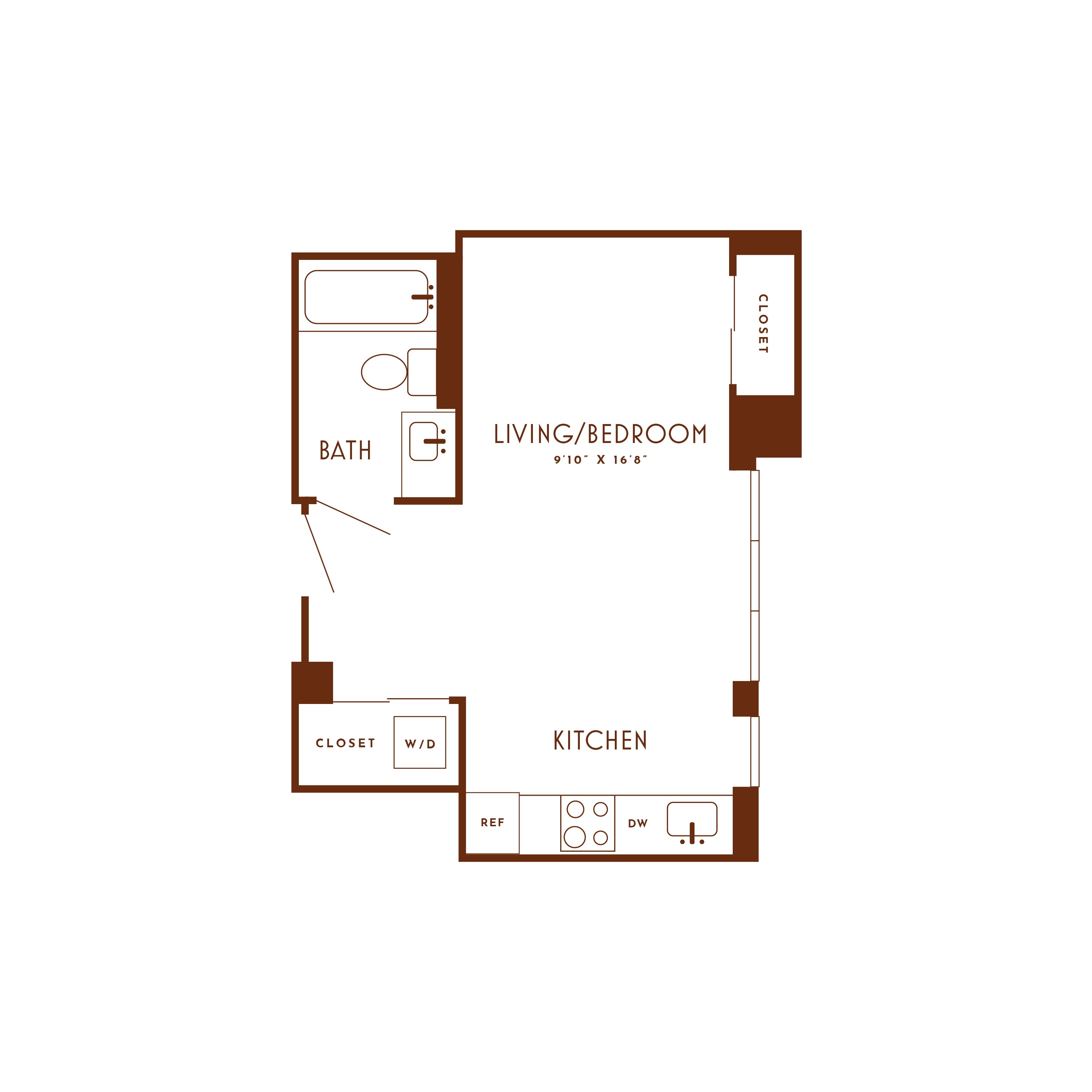 Floor plan image of unit 808