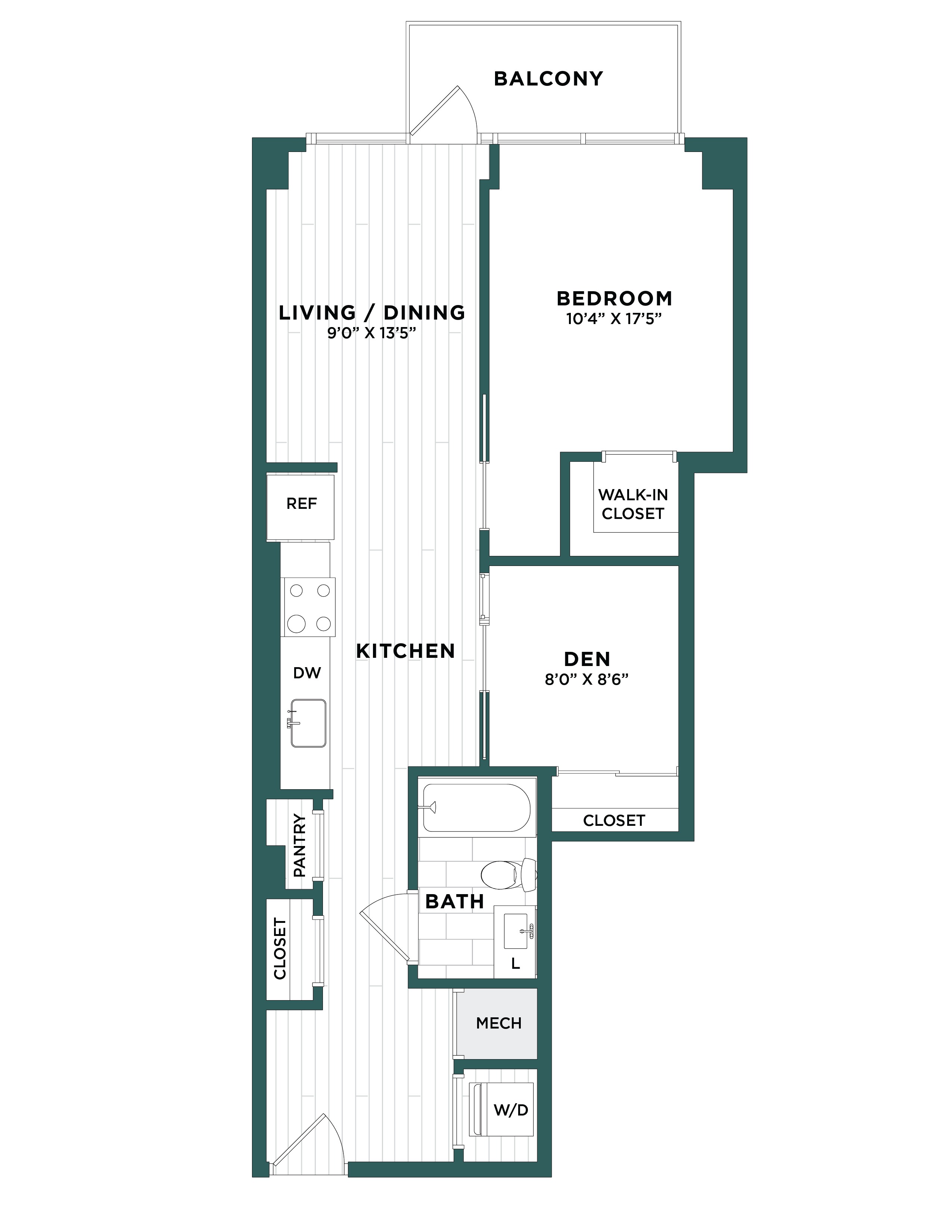 Apartment 0844 floorplan