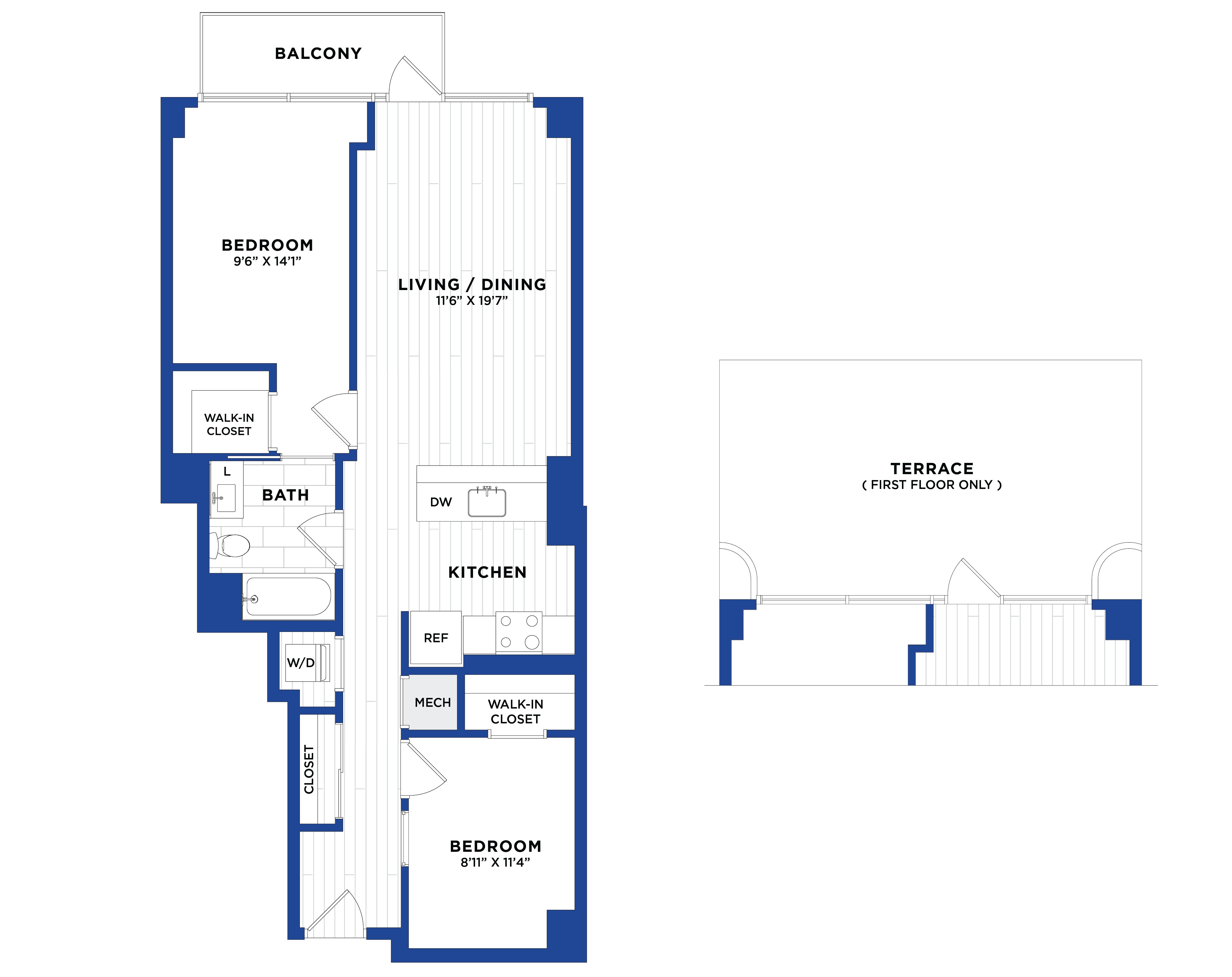 Apartment 1304 floorplan