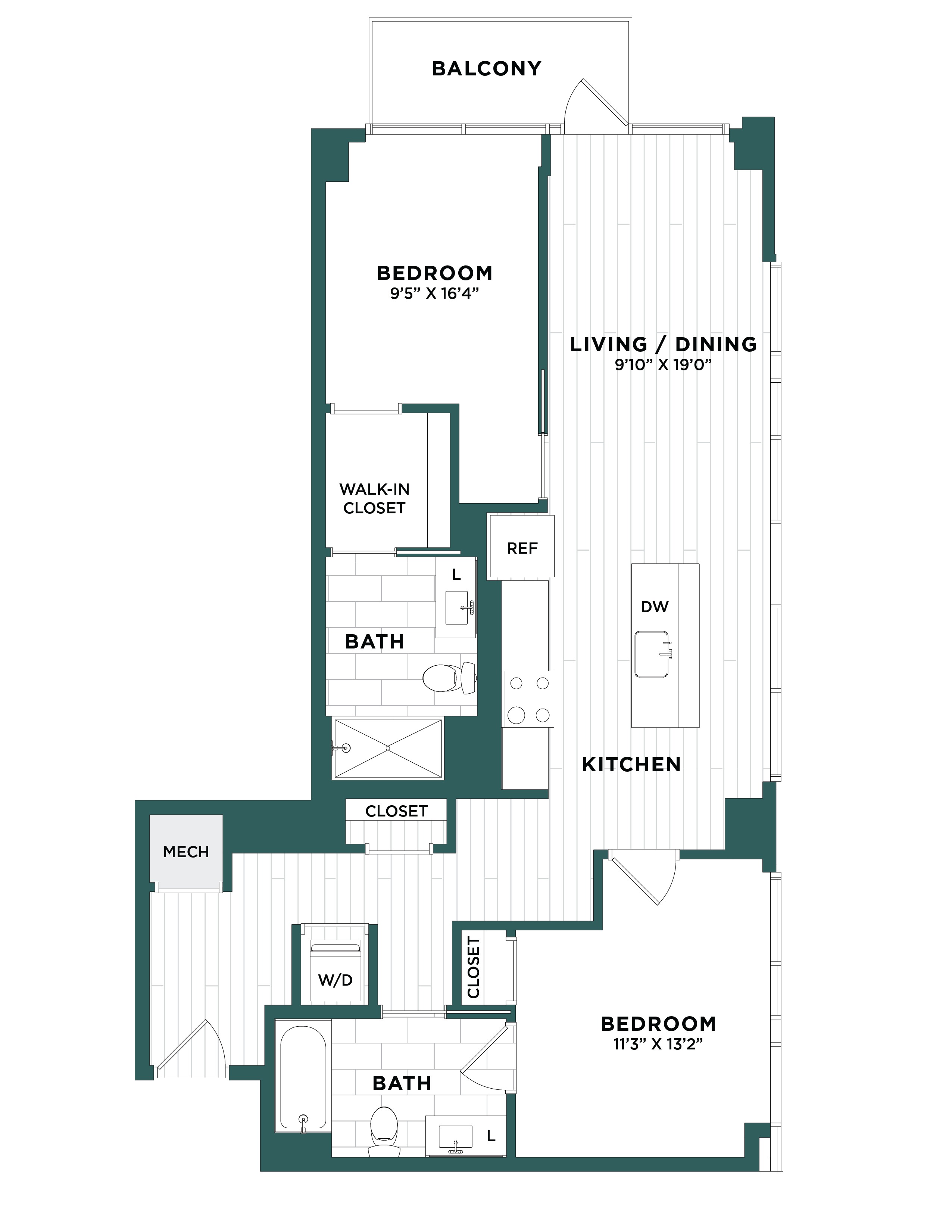 Apartment 1348 floorplan