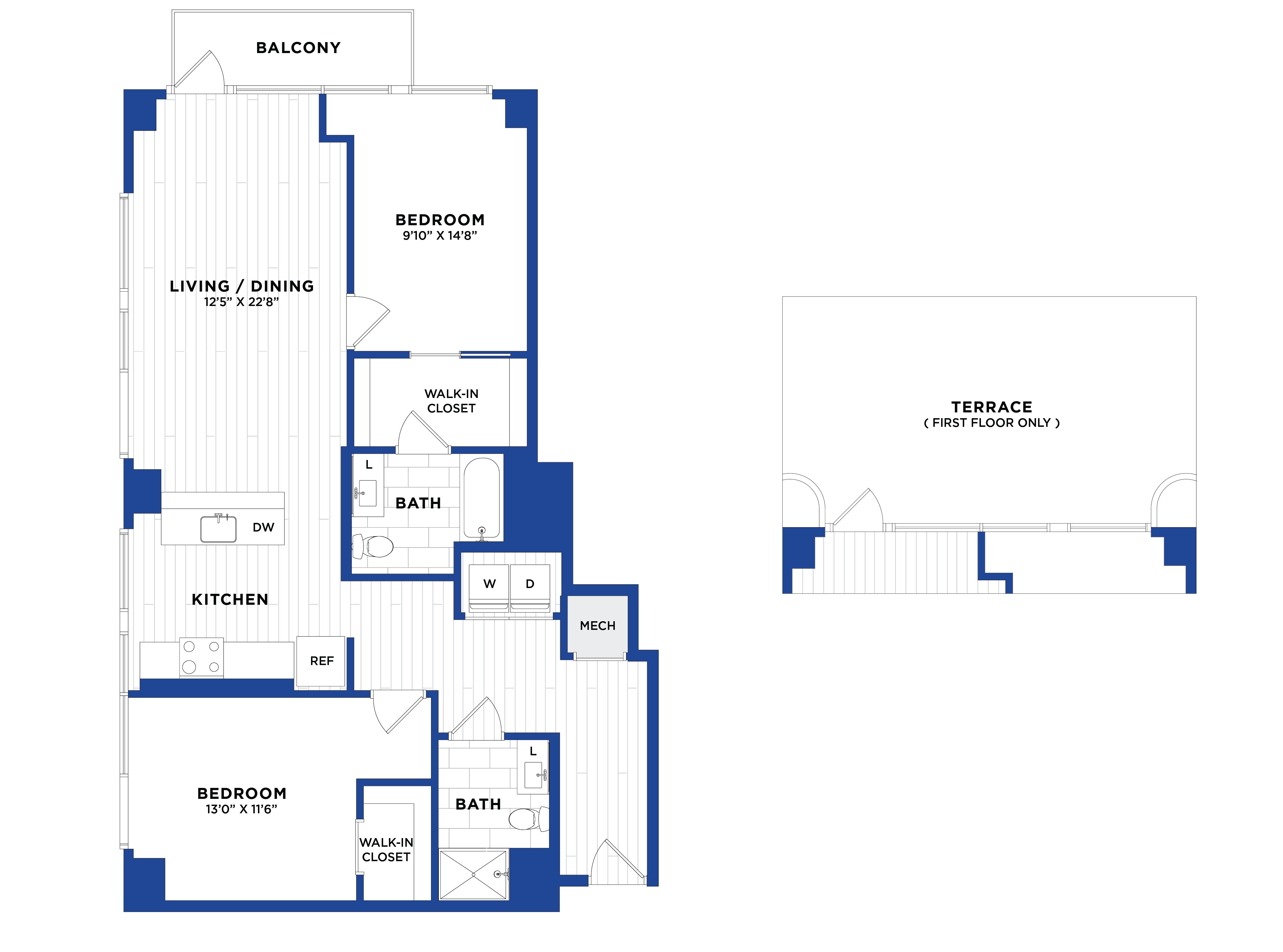 Apartment 0106 floorplan