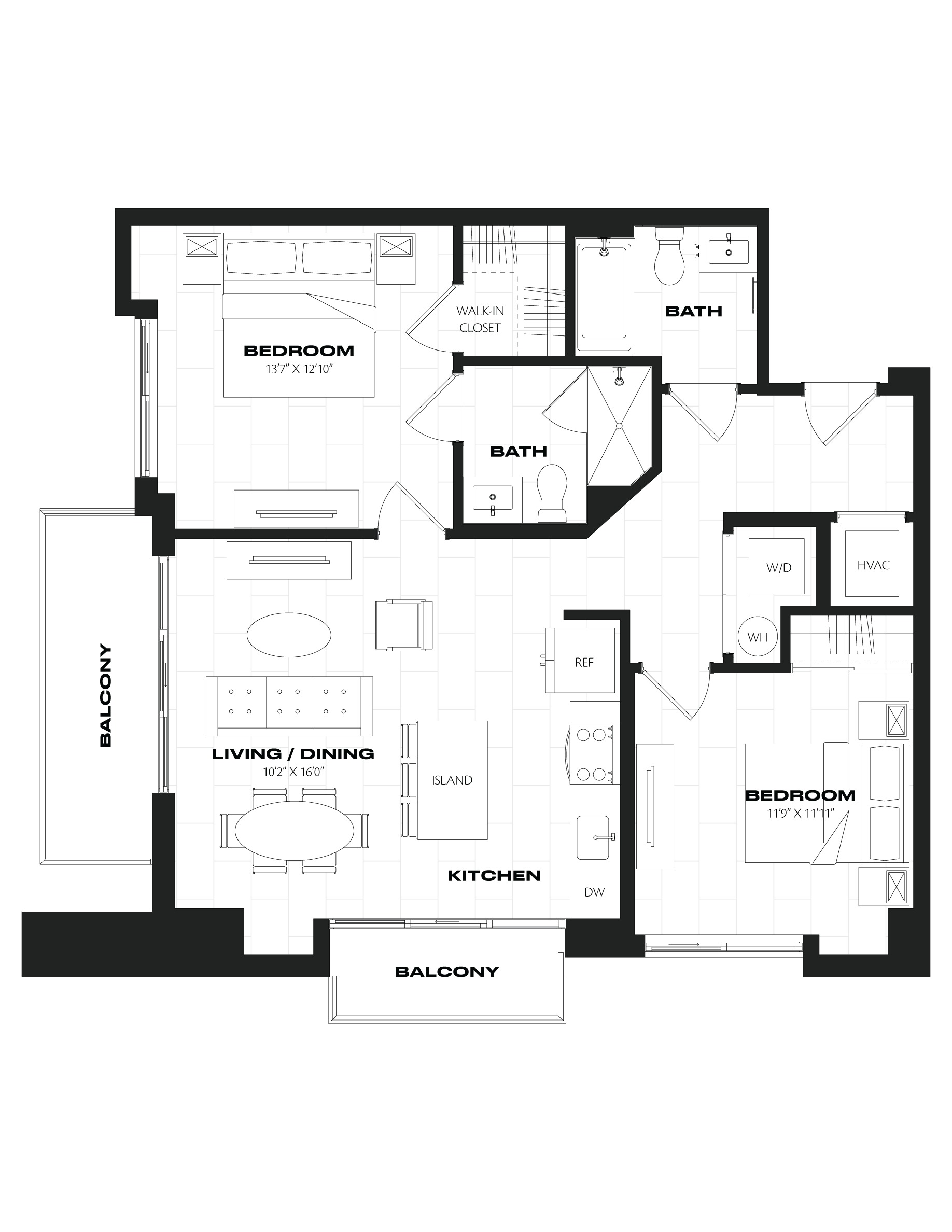 Apartment 1233 floorplan