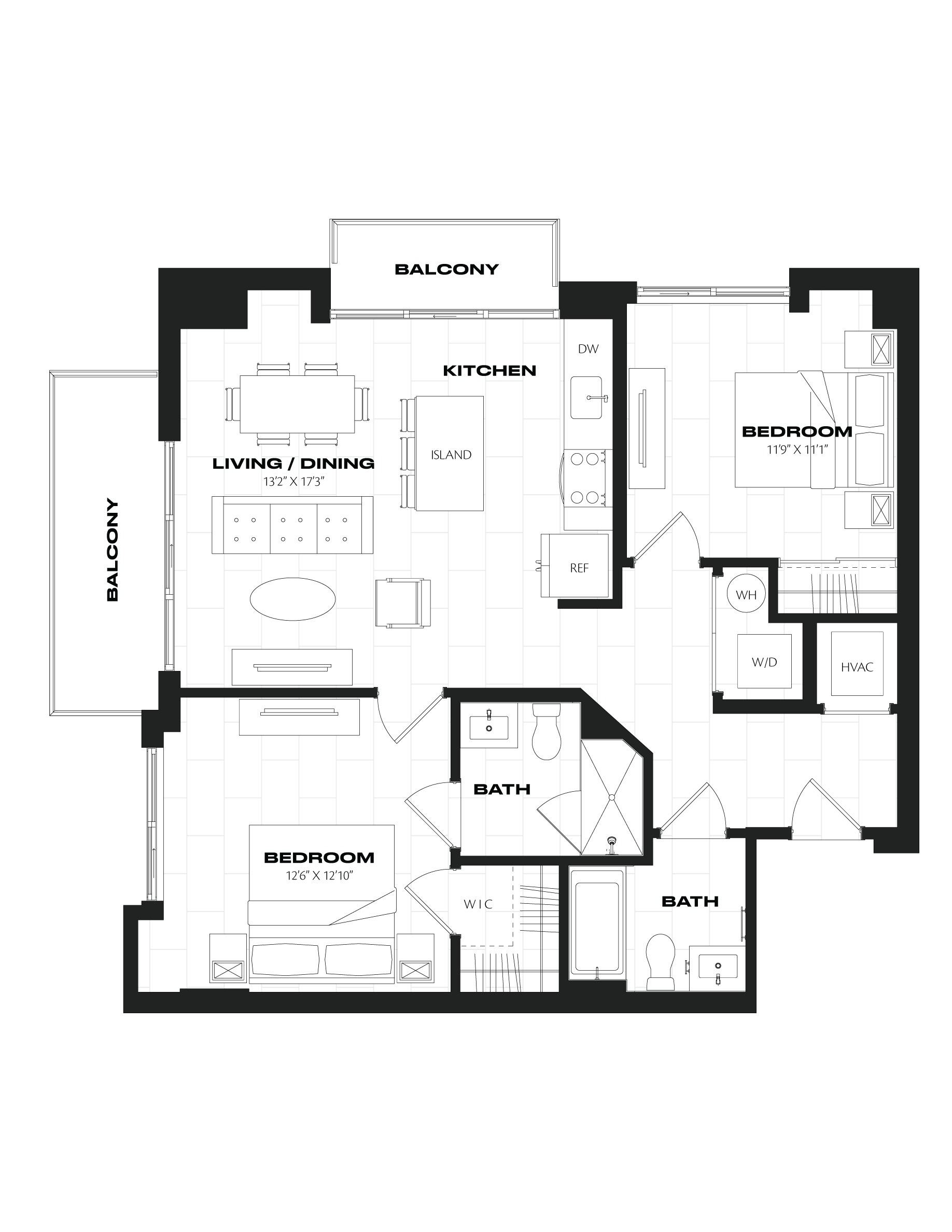 Apartment 1208 floorplan