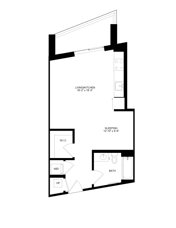Floorplan image of unit 1114