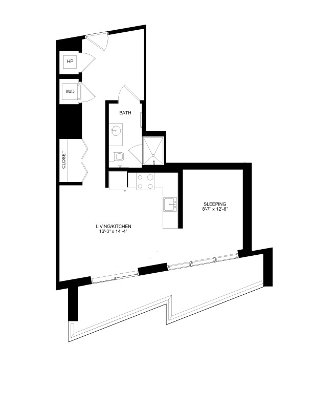 Floorplan image of unit 1613