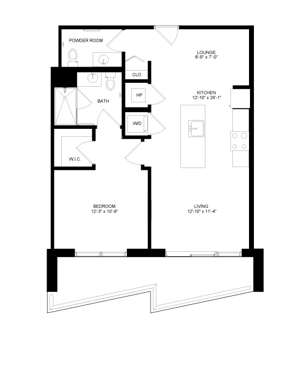 Floorplan image of unit 1207