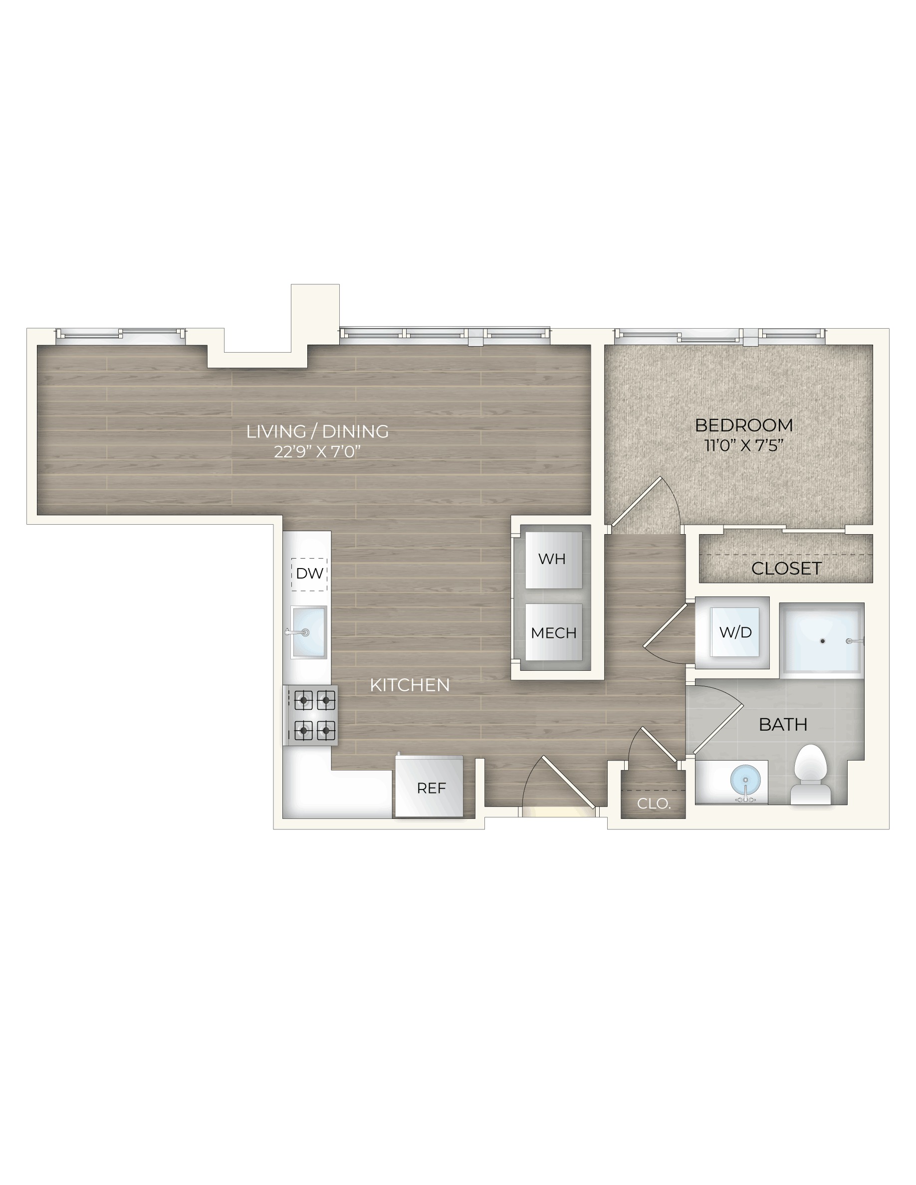 floor plan image of apartment 631S