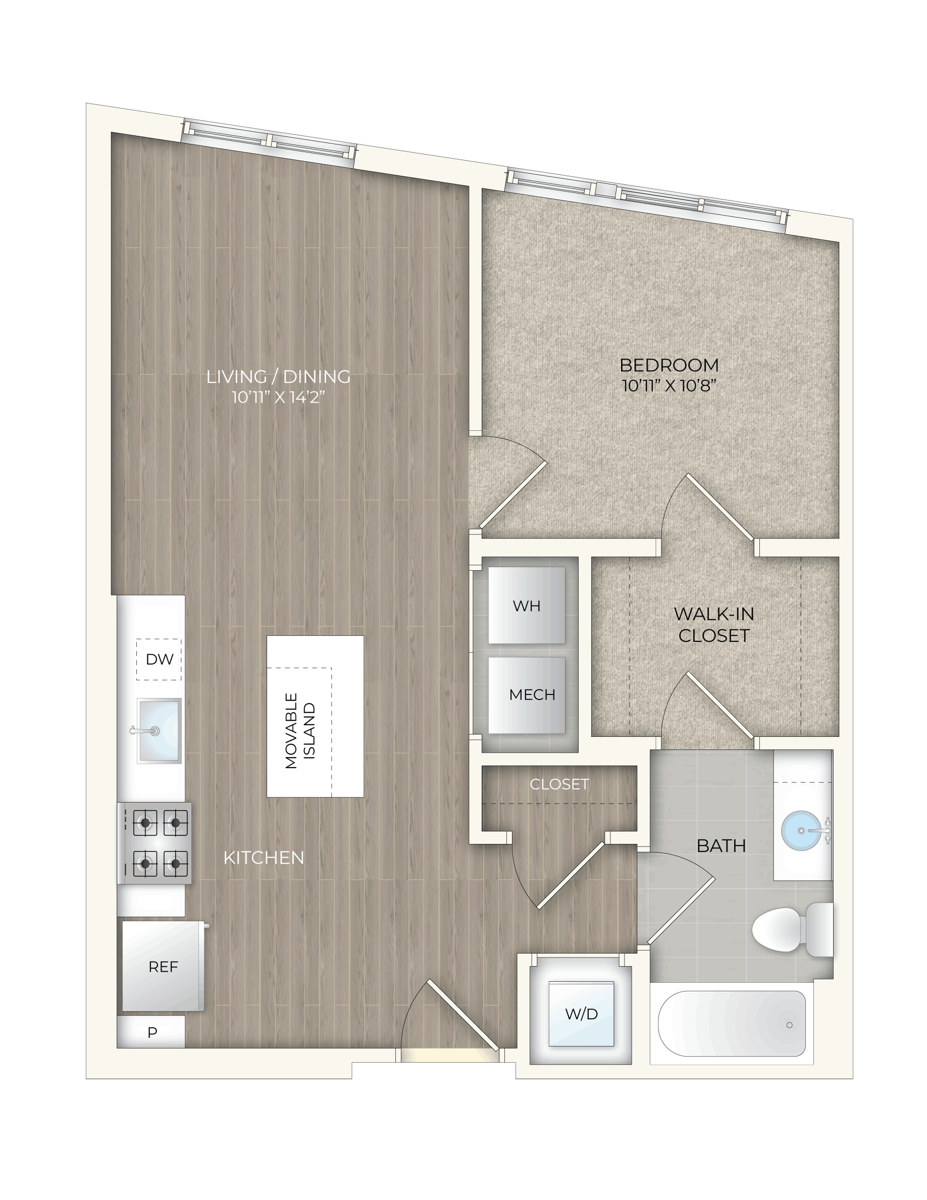 floor plan image of apartment 345