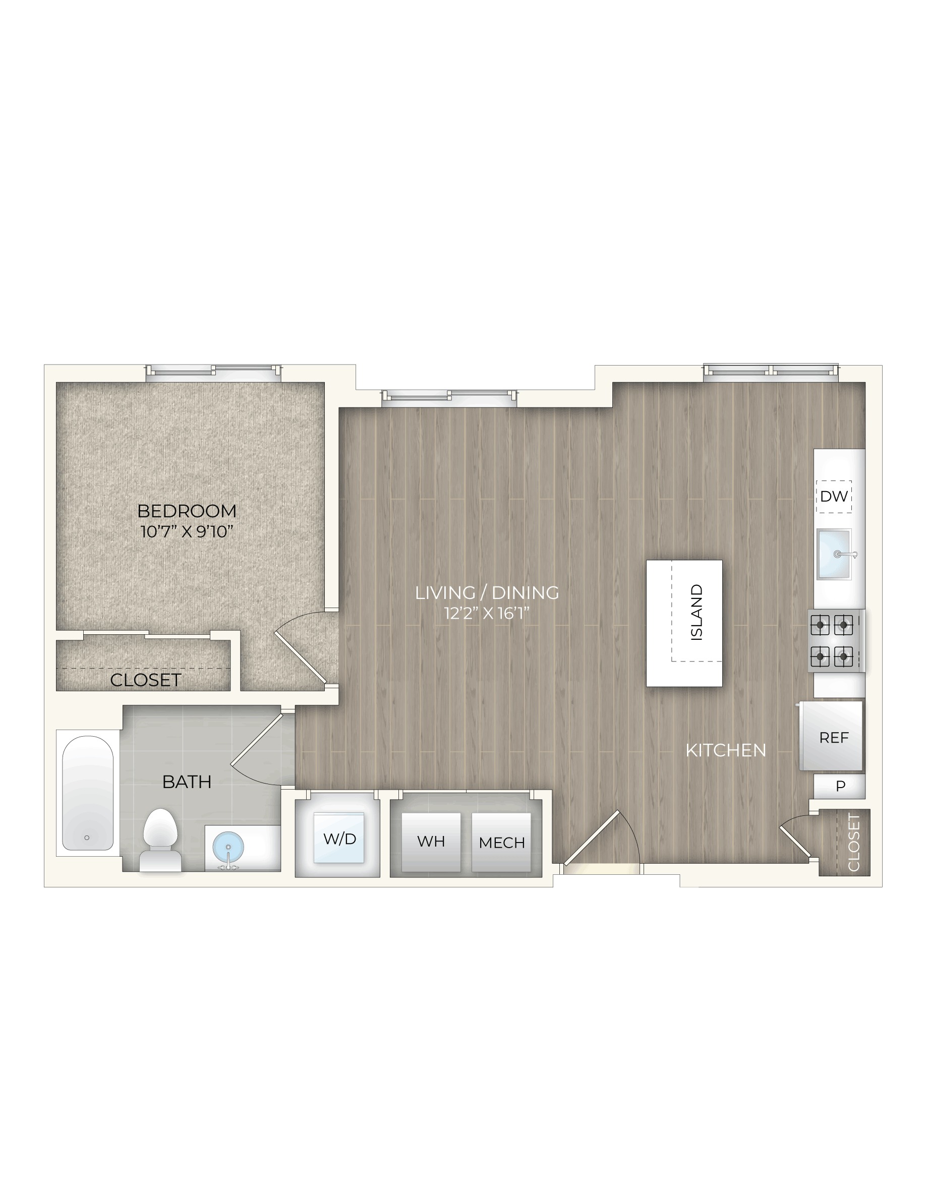 floor plan image of apartment 127S