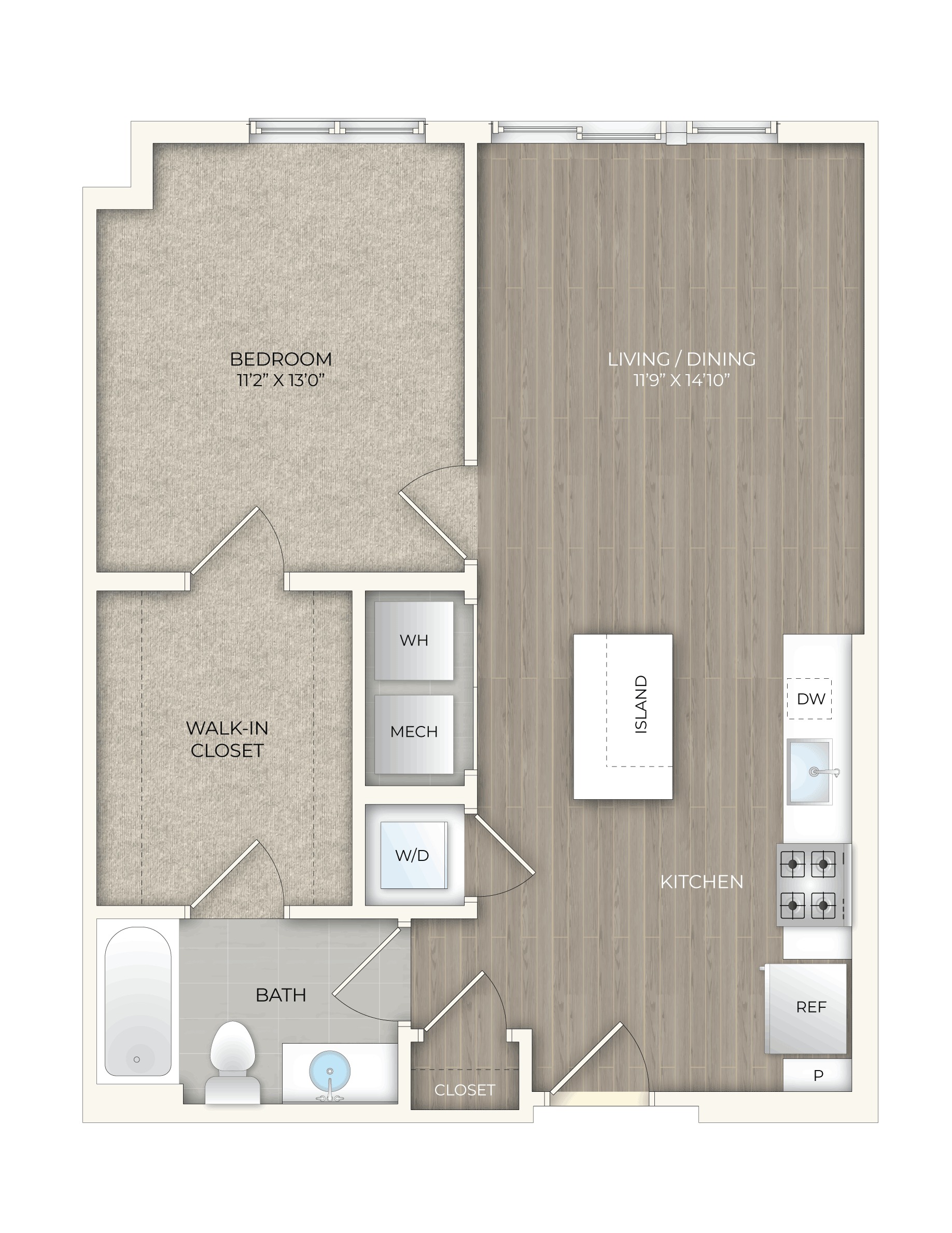 floor plan image of apartment 452