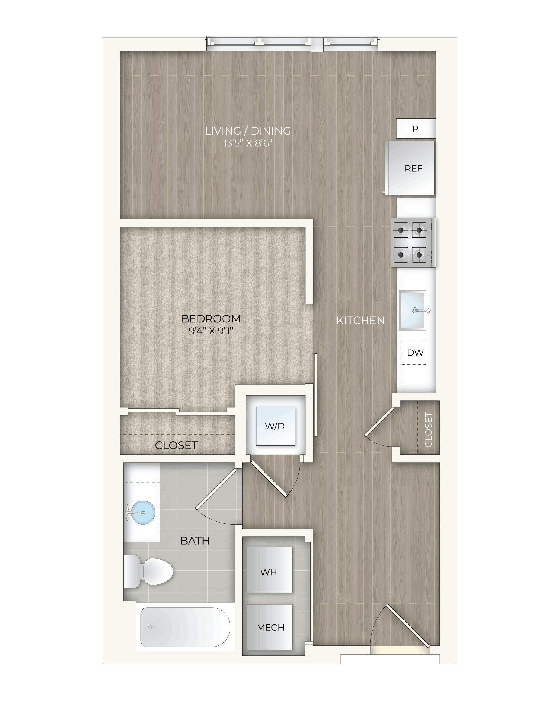 floor plan image of apartment 122S