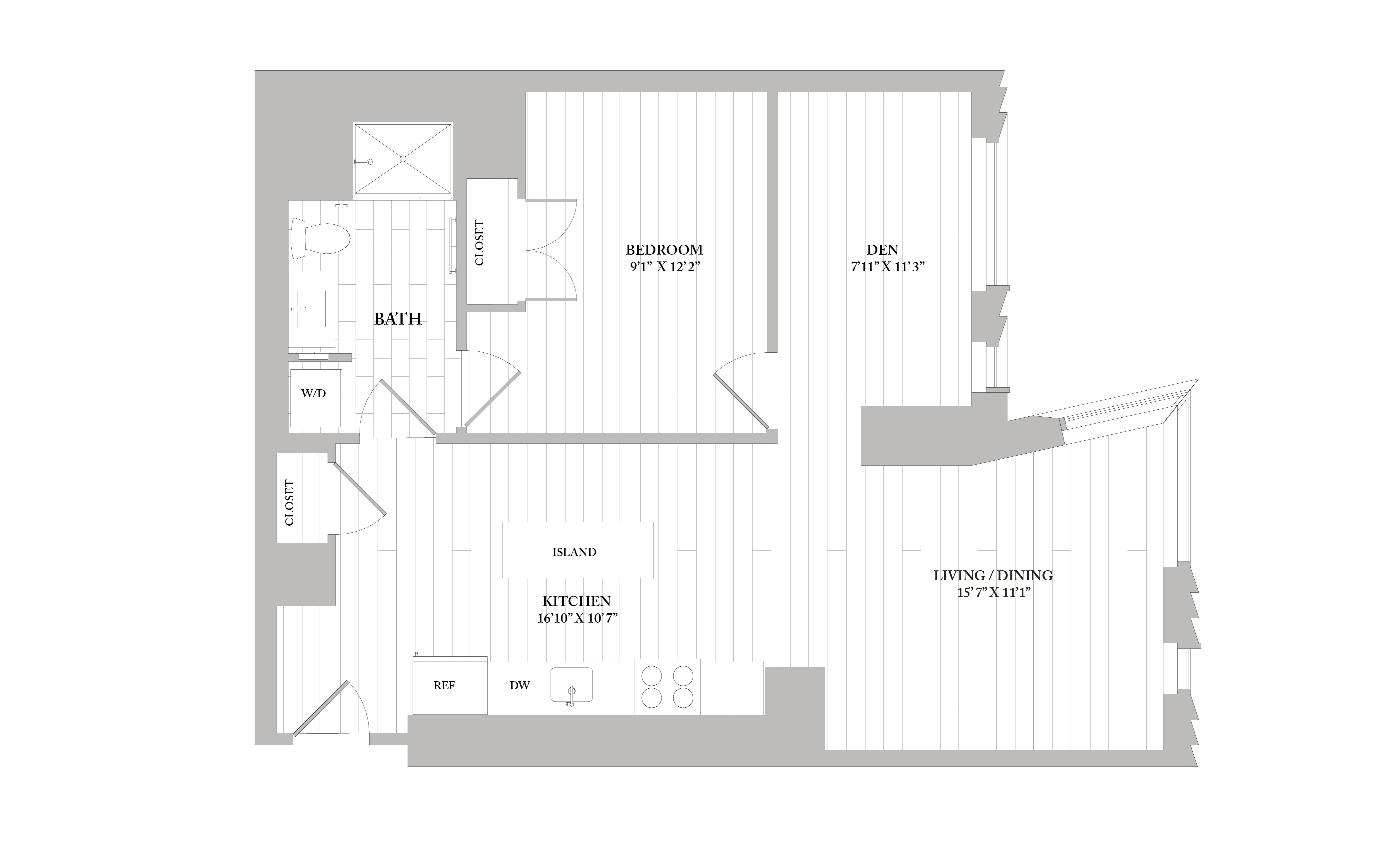 Apartment 1401 floorplan