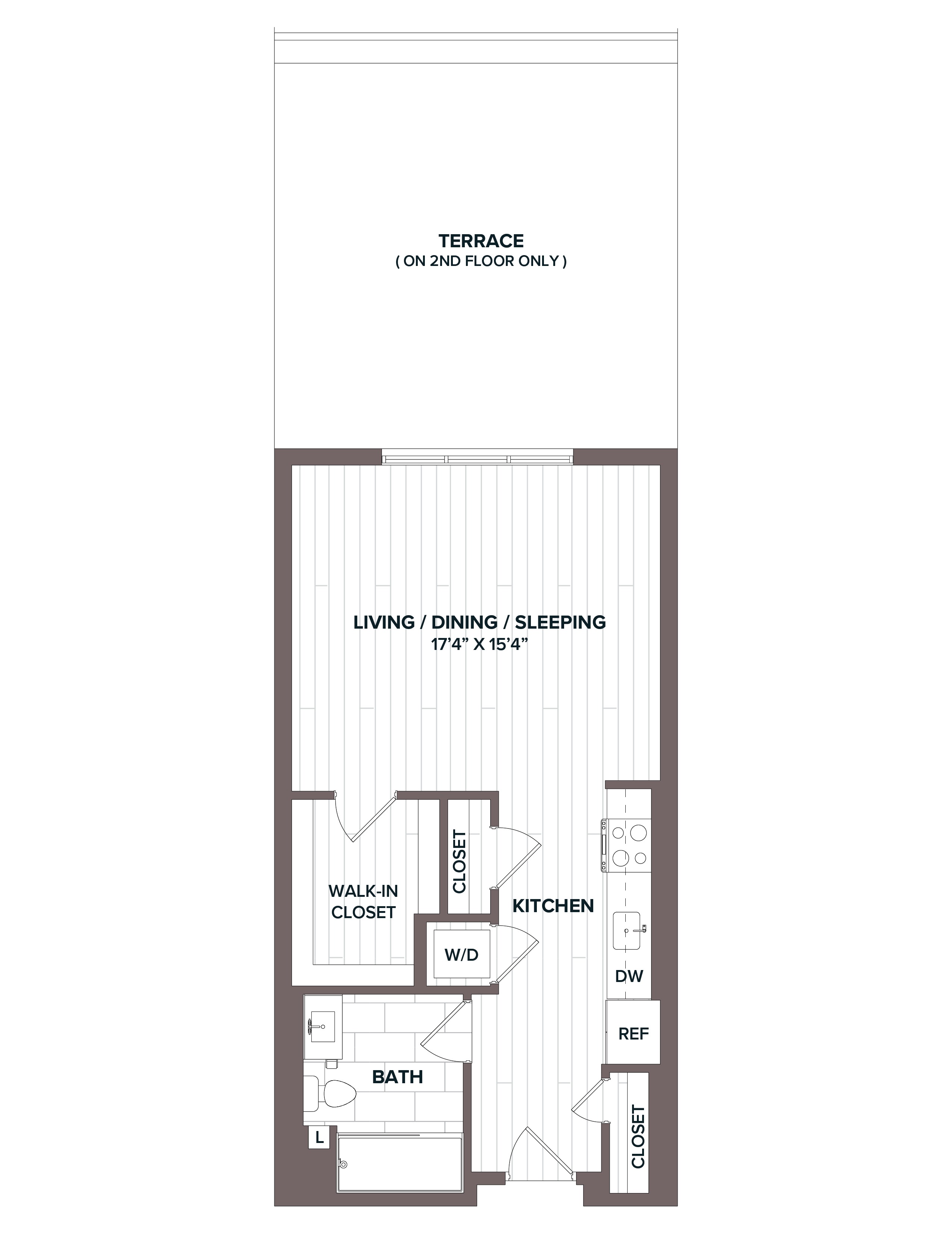 floorplan image of apartment 407