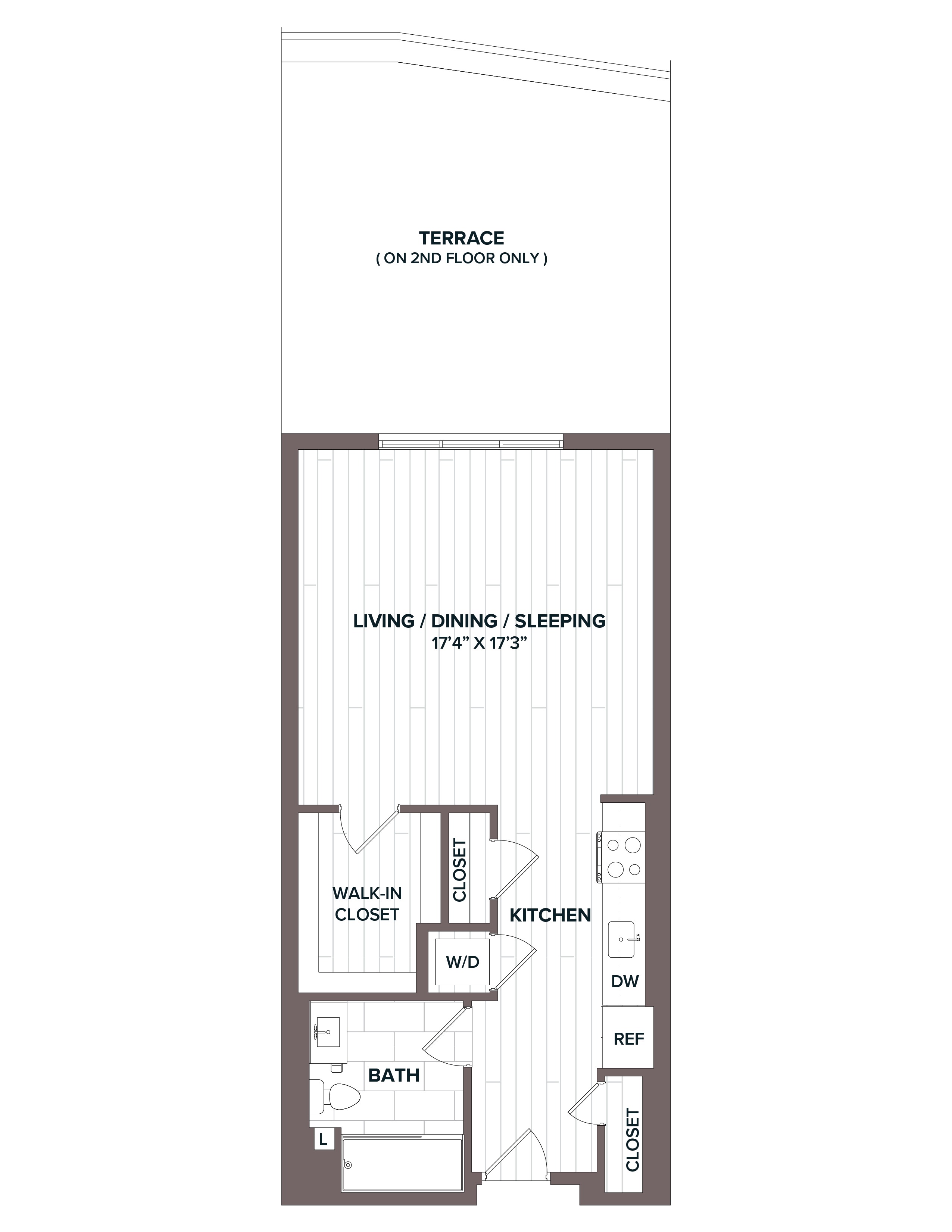floorplan image of apartment 412