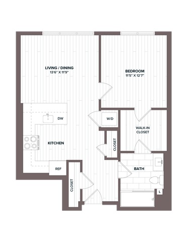 floorplan image of apartment 205