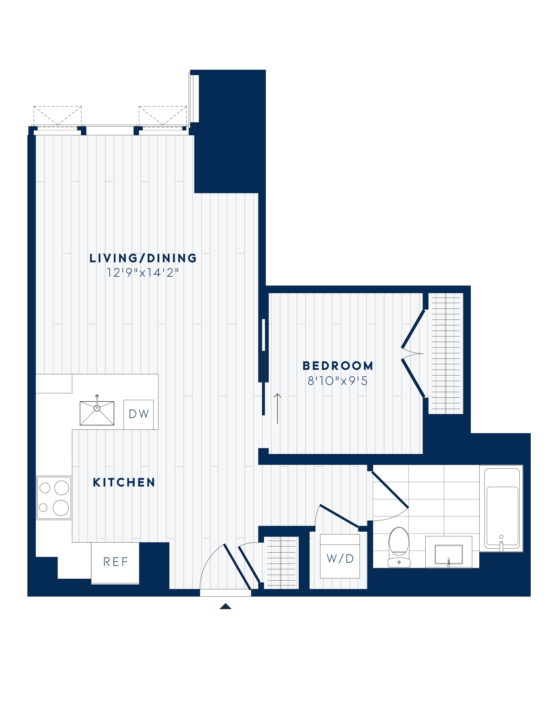 floor plan image of apartment 612
