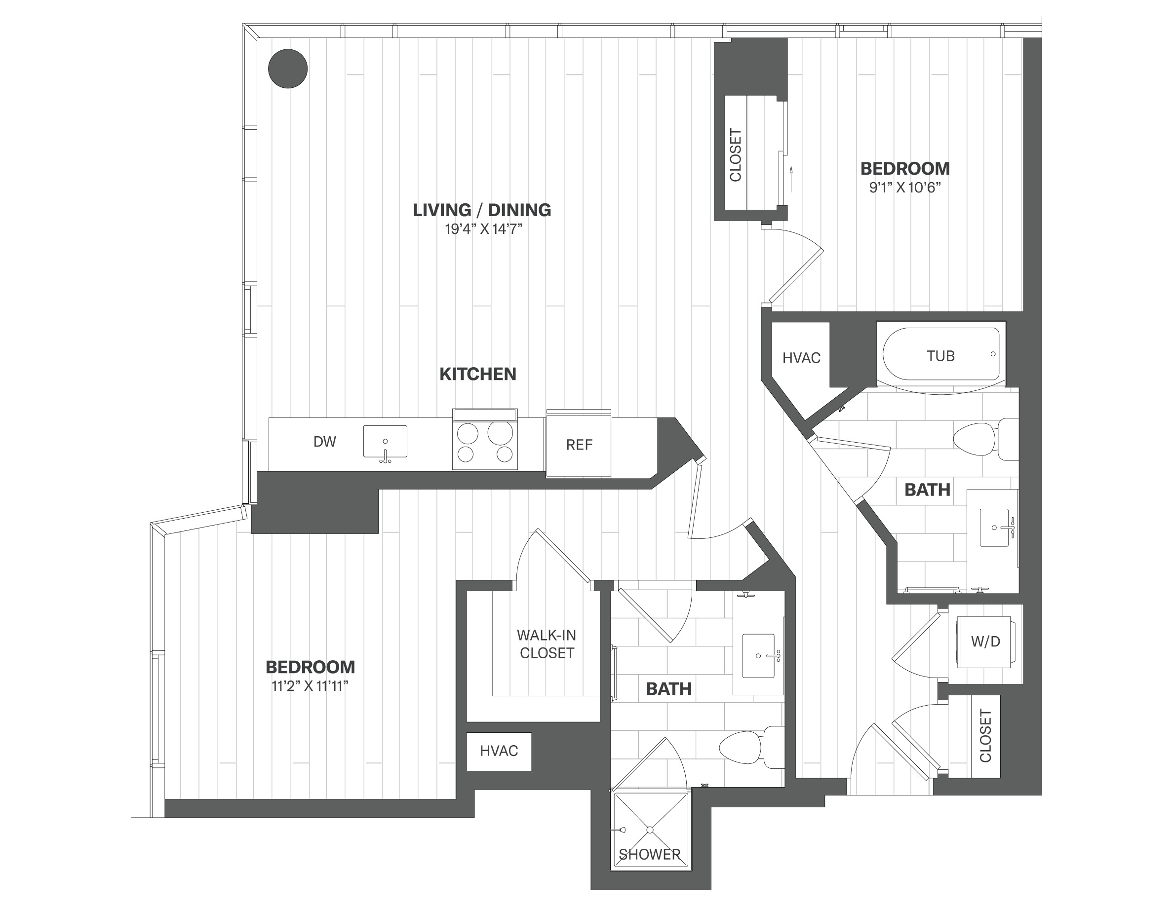 Apartment 1201 floorplan