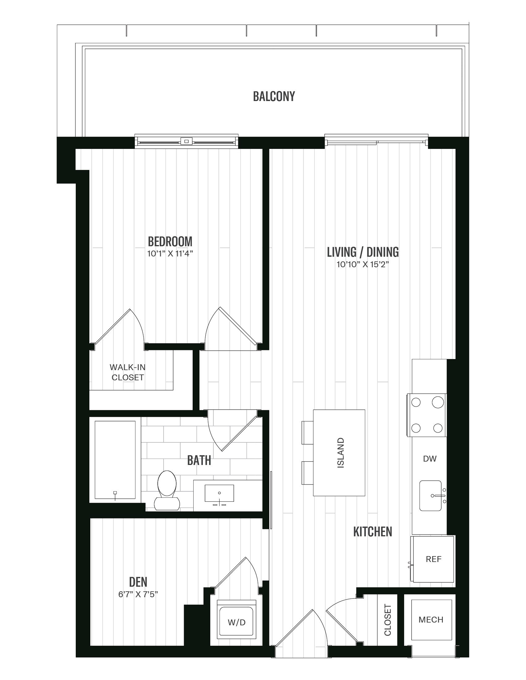 Floorplan image of 1 Bed/1 Bath Den-AD5