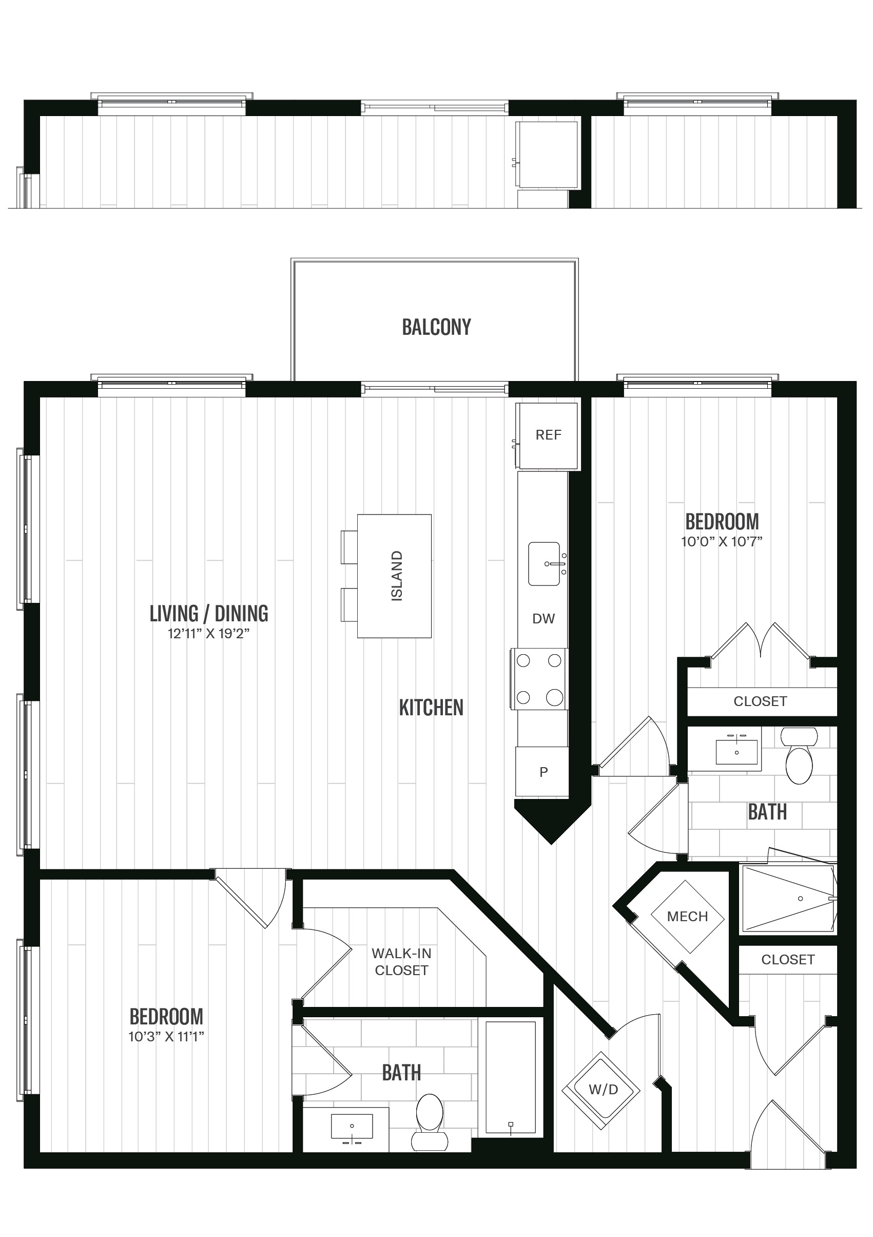 Floorplan image of 2 Bed/2 Bath-B10