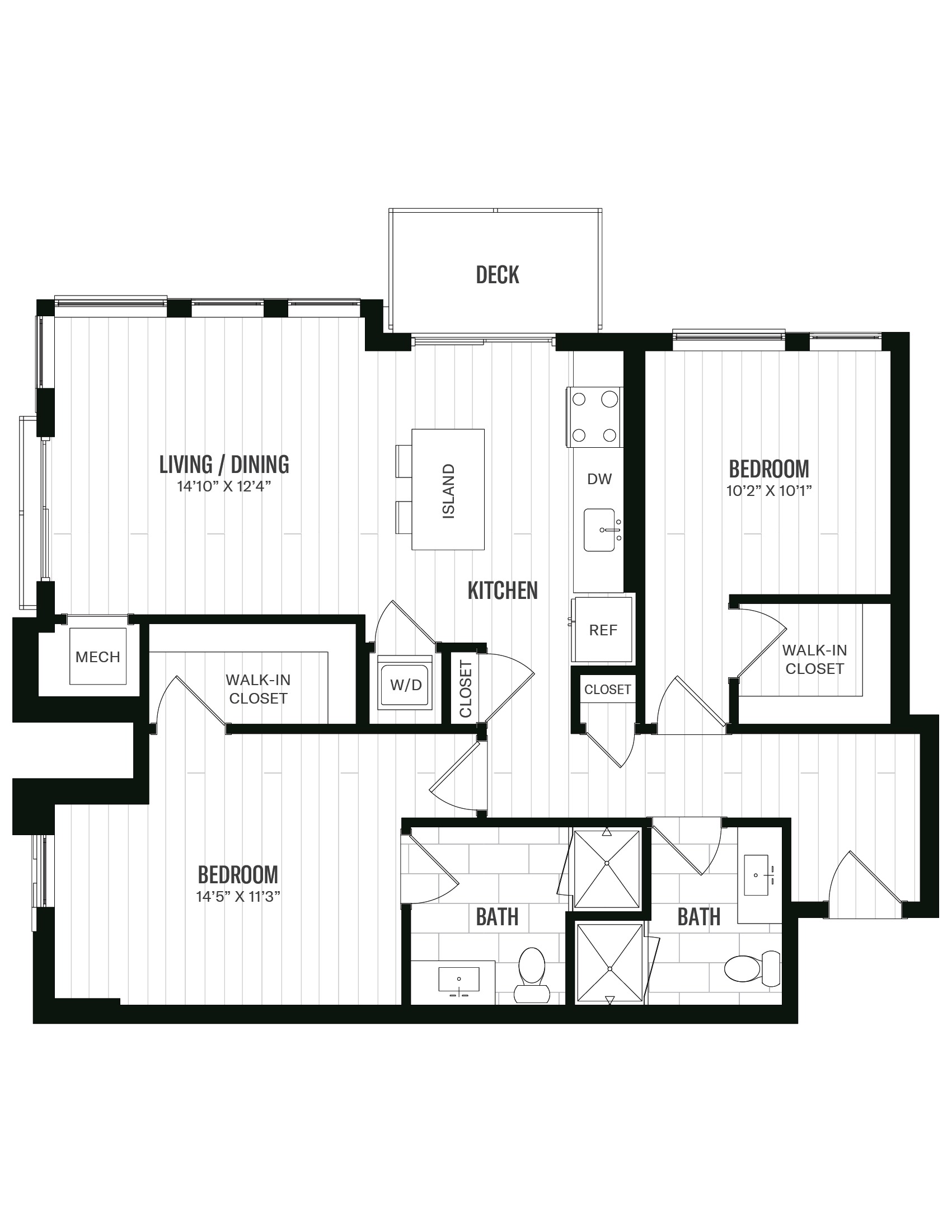 Floorplan image of 2 Bed/2 Bath-B5