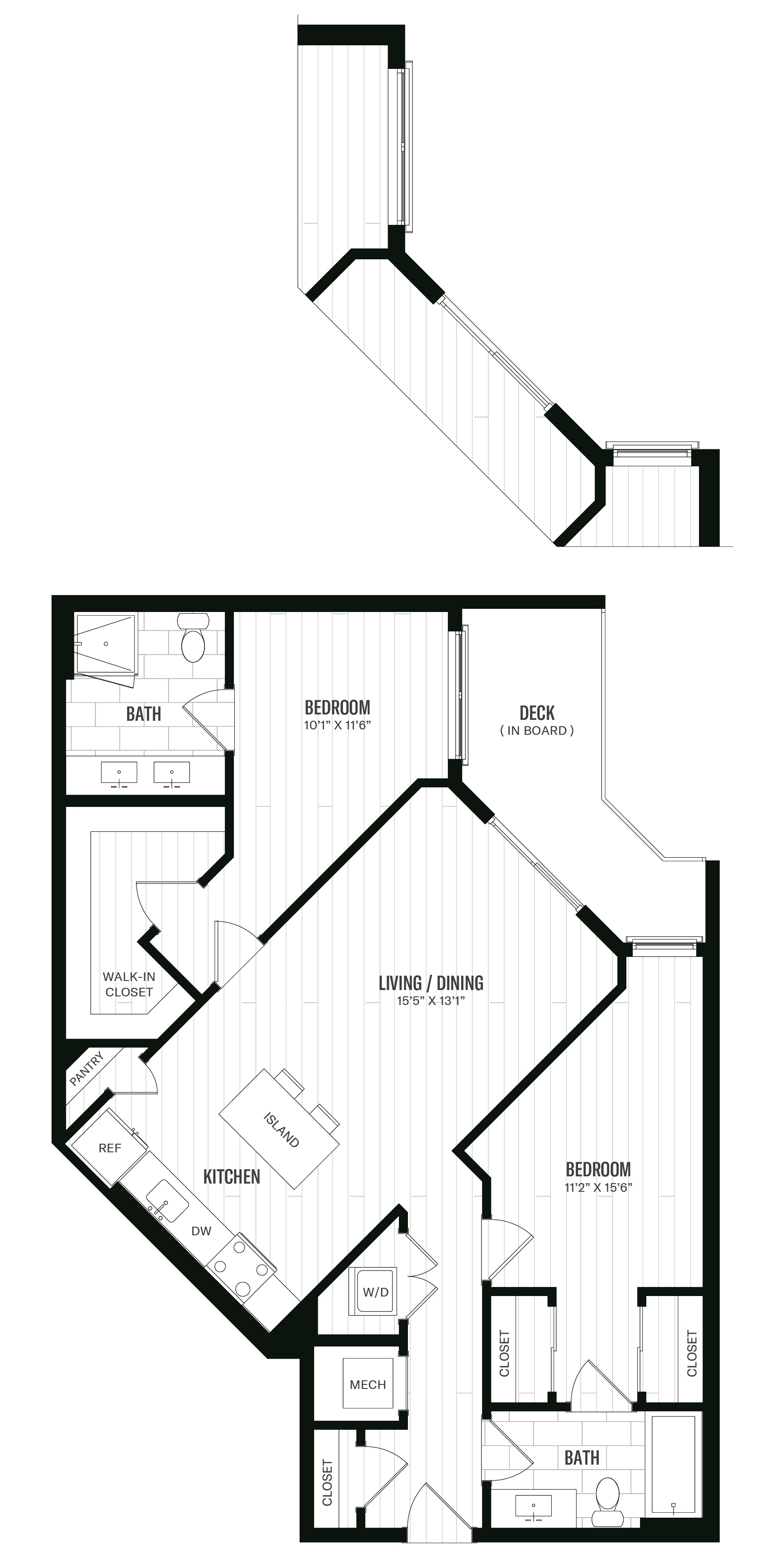 Floorplan image of 2 Bed/2 Bath-B7