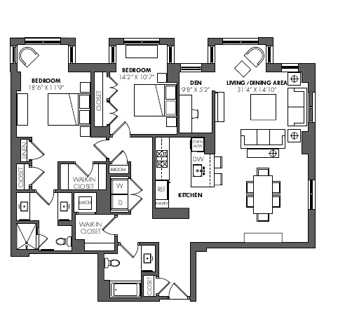 Apartment 110 floorplan