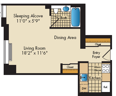 Apartment 008L floorplan