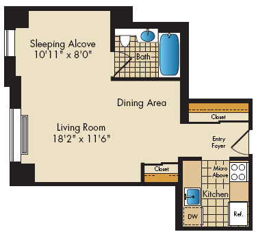 Apartment 017E floorplan