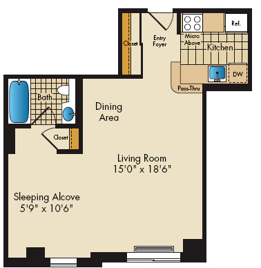 Apartment PH1E floorplan