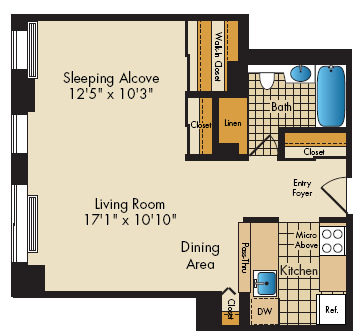 Apartment 005H floorplan