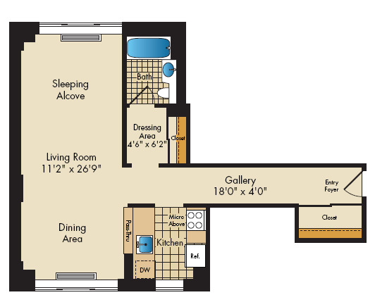 Apartment 005U floorplan