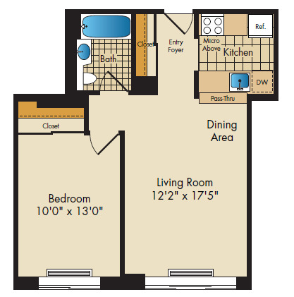 Apartment 018F floorplan