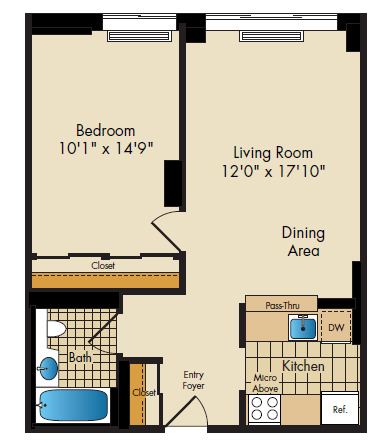 Apartment 011B floorplan