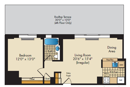 Apartment 008U floorplan