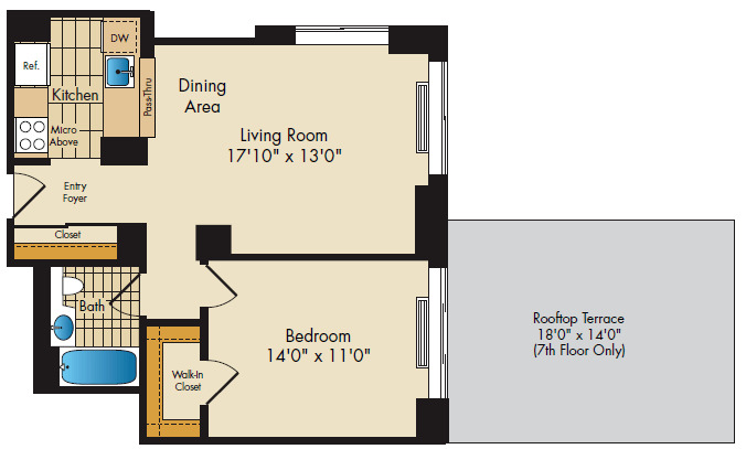 Apartment 015N floorplan