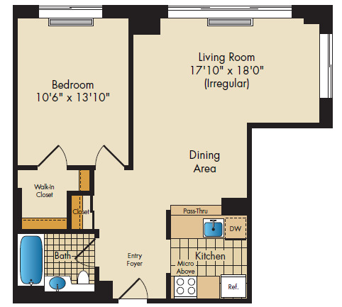 Apartment 017A floorplan