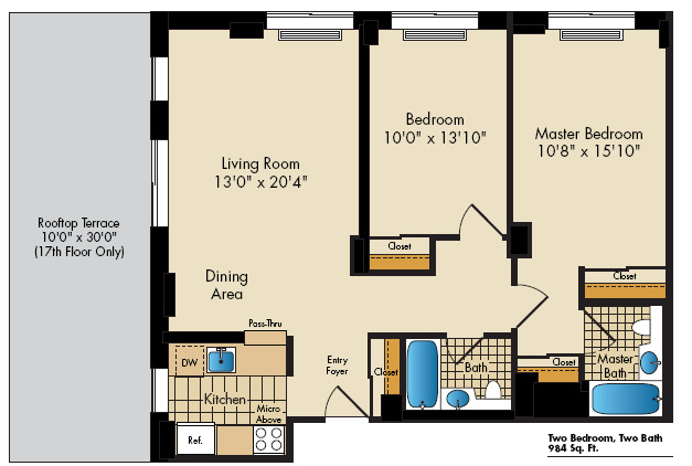 Apartment 018C floorplan