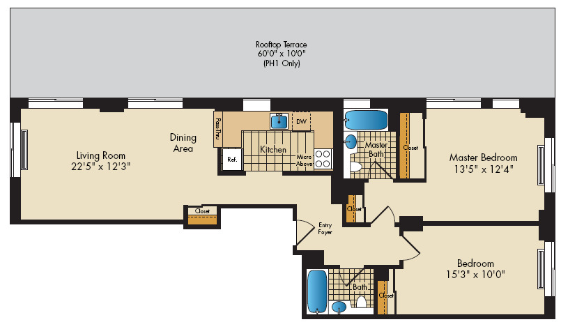 Apartment PH1C floorplan