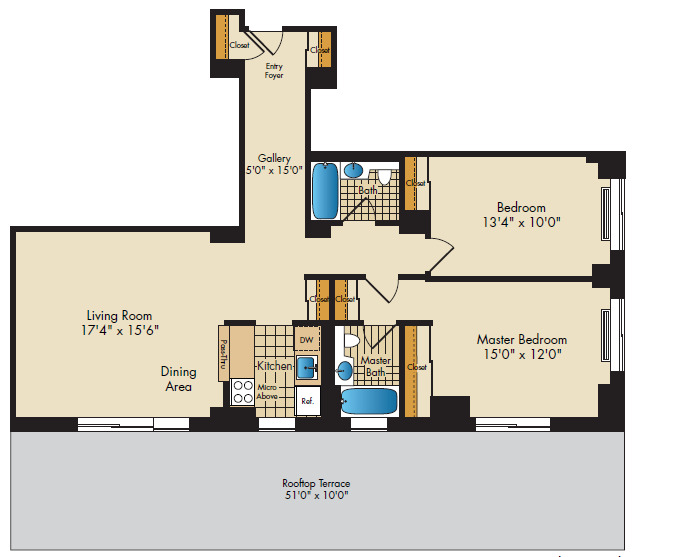 Apartment 009D floorplan
